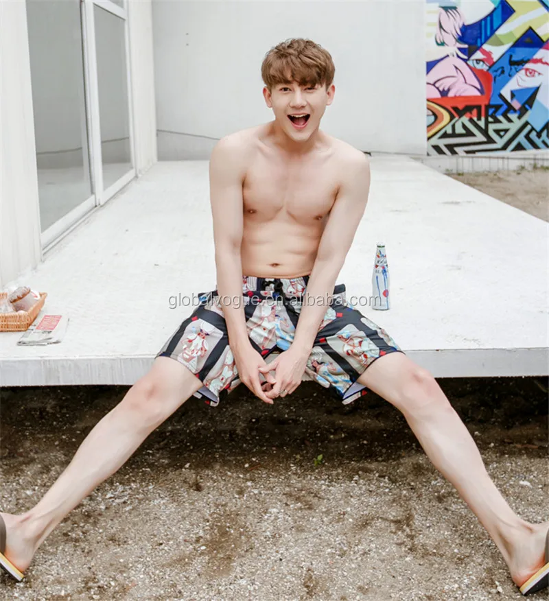 Hot Sale Printing Couples Swimwear Man and Woman Womens Bikini Shorts Polyester Men Beach Shorts Lovers Beach Spa Bathing Suits