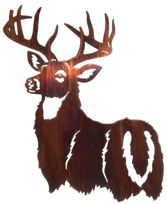 Modern Metal Animal Pet Art Sculptures Rusty Corten Silhouette Garden Art