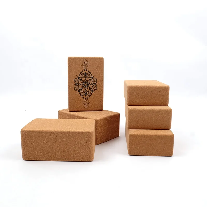 Factory Price Props Natural Coarse Yoga Blcoks Wooden Cork Yoga Blocks Wood Yoga Brick