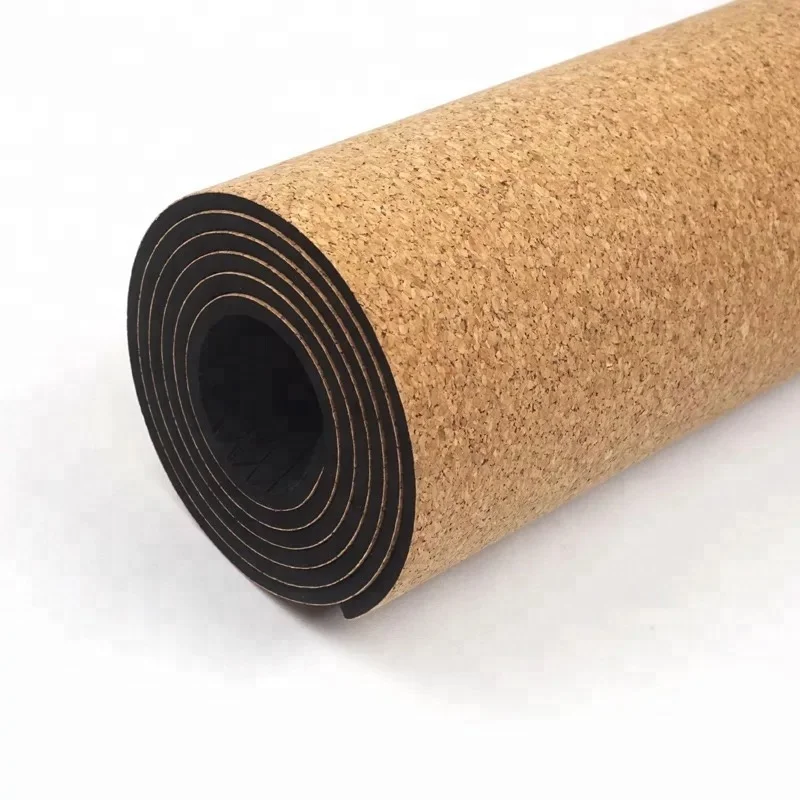 Anti slip eco friendly fitness cork yoga mat