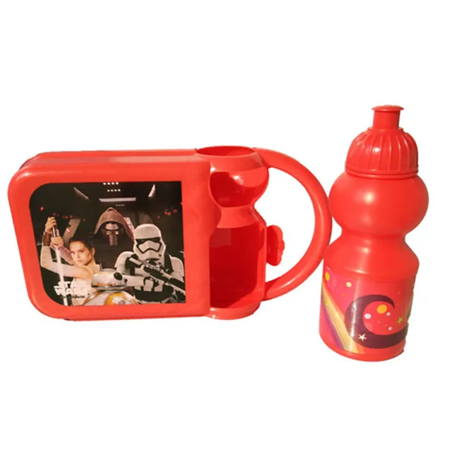 PP plastic bento handle lunch box with water bottle for kids