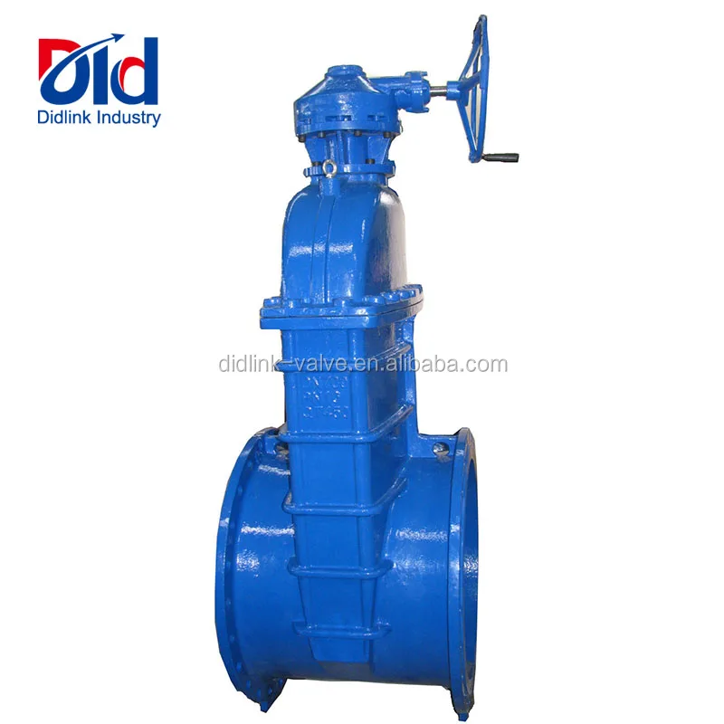 Cast Iron DN700 PN16 QT450 Soft Sealing Cuniform Double Disc Resilient Seat Gate Valve