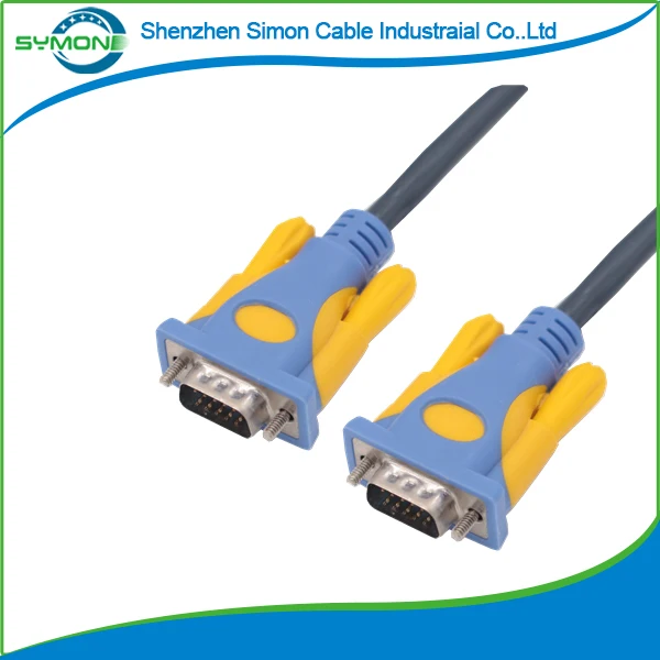 
High speed White VGA cable 1.5M 3+4/3+6 15 pin shenzhen Factory direct for computer 