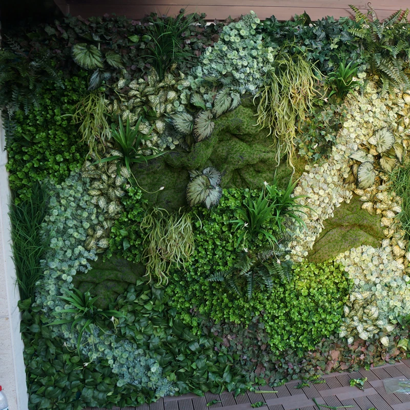 wall hanging plant outdoor matte wedding and home decorative artificial hedge panel moss grass wall garden wall vertical