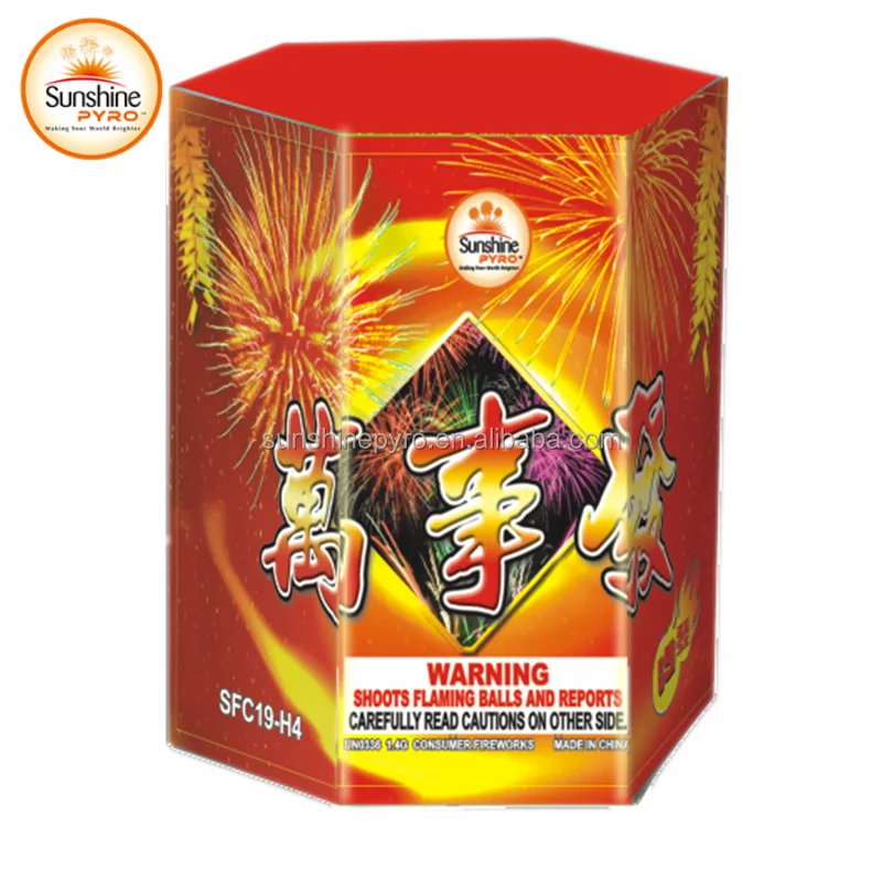 100 Shots Wholesale Cosnumer Display Fan Shape Cake Fireworks
