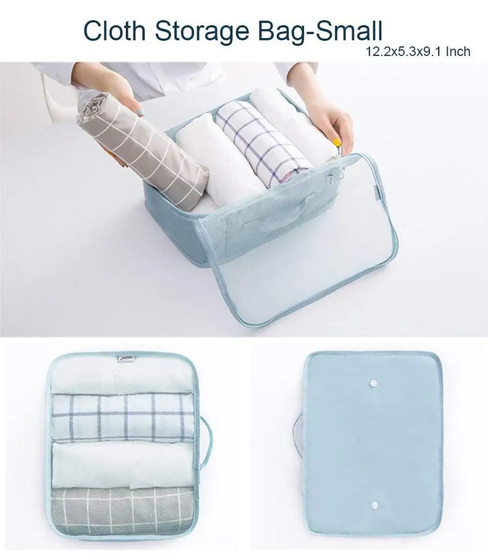 6PCS Travel Packing Cubes Luggage Bag Travel Luggage Cases Travel Bag Organizer