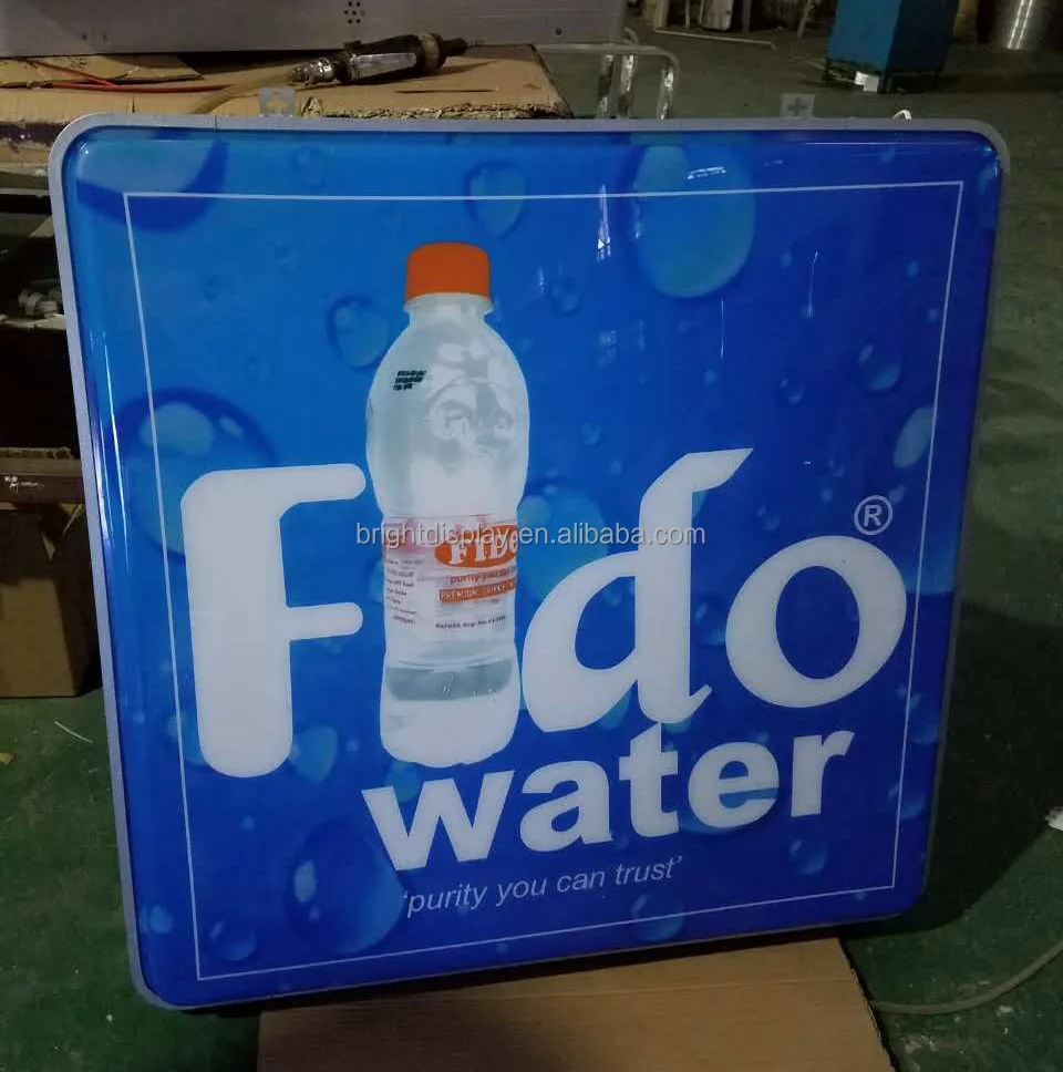 
Factory Outdoor Advertising Wall Hanging Double Side LED Acrylic Square Vacuum Form Lighting Boxes 