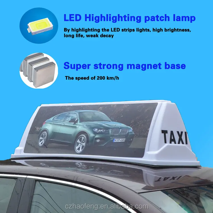 
New shape taxi advertising top light strong magnet taxi dome light 