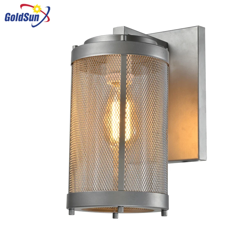 Customizable SILVER METAL MESH SHADE OUTDOOR WALL SCONCE FOR OUTSIDE BUILDING PARK WALL MOUNTED FIXTURES WALL LIGHT FIXTURESS