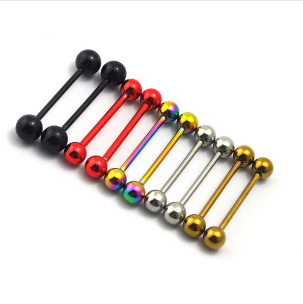 Оптовая продажа смешанные цвета нержавеющей стали письмо пирсинг