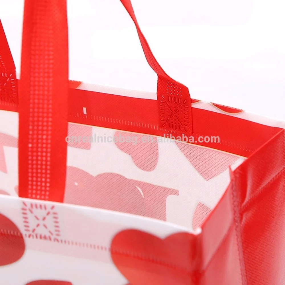 Promotional Cheap Price Shopping Durable Eco Heat Sealed Laminated Non-woven Gift pp Tote Bag with custom printing