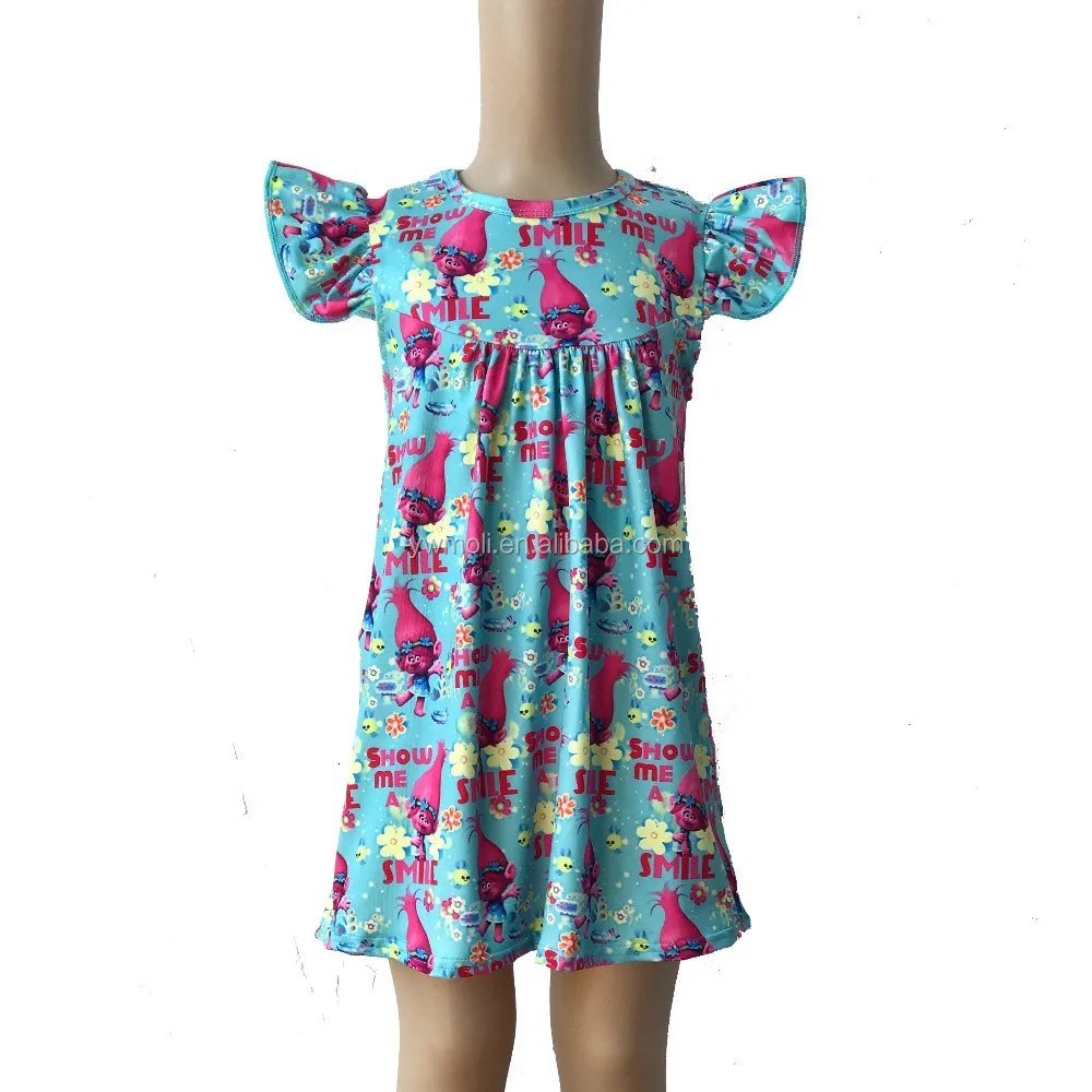moli wholesale fox patterns pearl dress kids wear online summer baby dresses