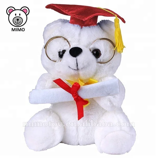 Reusable Kids Washable Painting Drawing DIY Toys Cute OEM Custom Stuffed Animal Soft Plush Toy White Graduation Teddy Bear
