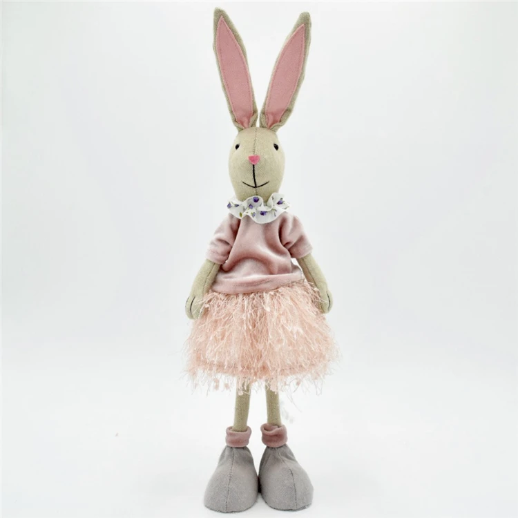 Тканевые поделки 24 дюйма, Кролики со смайликом, украшение большого кролика, праздничные подарки, персонализированные пасхальные украшения для внутреннего декора