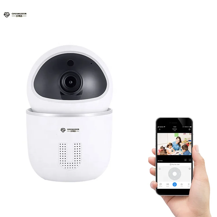 2.0MP 1080 P ночного видения двухстороннее аудио маленькая Wifi камера Smart Digital Baby Monitor