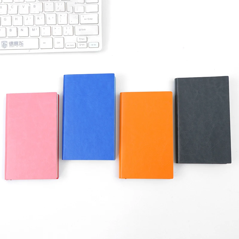 Soft cover A7 calendar notebook custom printed sale travelers leather pocket notebook customized