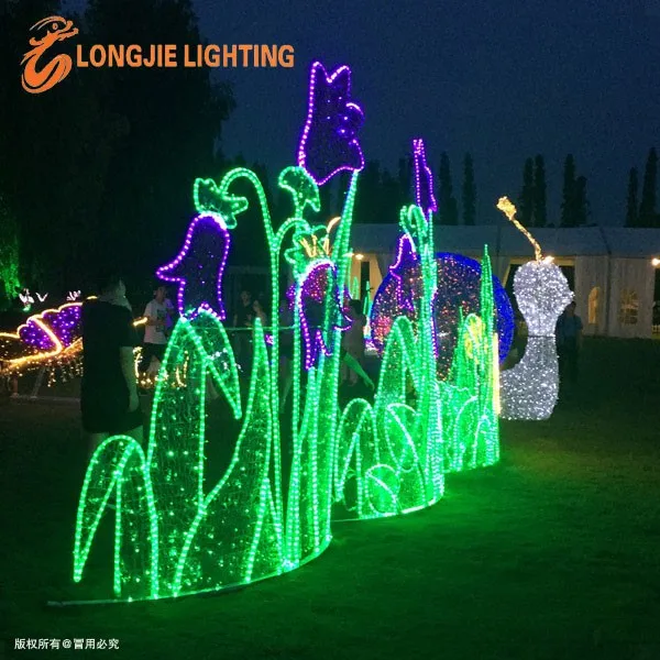 Outside light up reindeer shaped family tinsel christmas garland led decoration