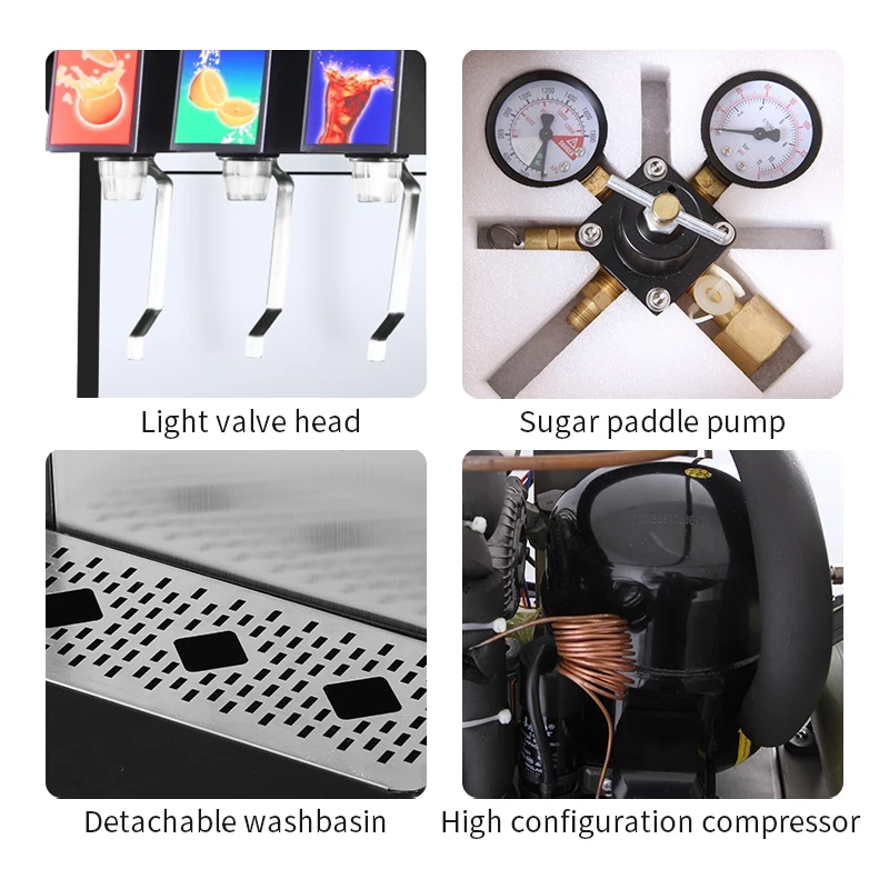 
Factory Price Automatic Coke Dispenser Vending Machine With 3 Valves For Restaurant 