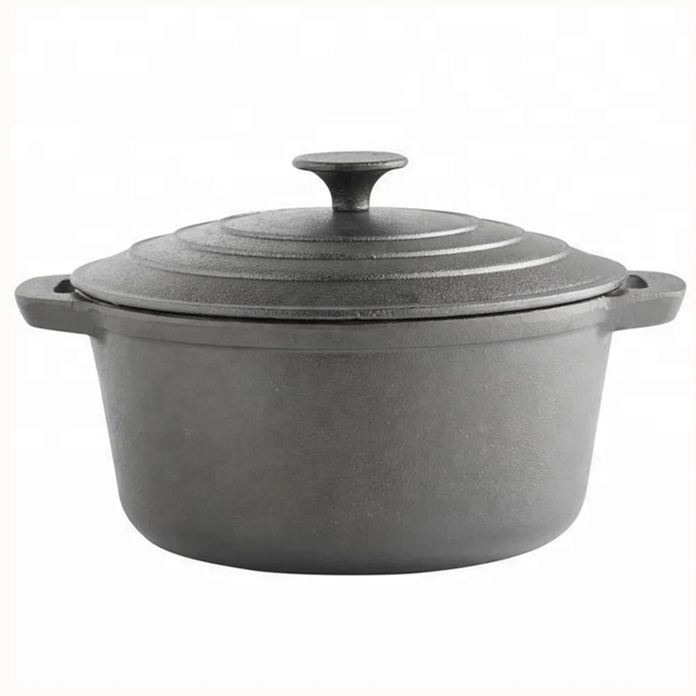 Pre-seasoned cast iron casserole/dutch oven