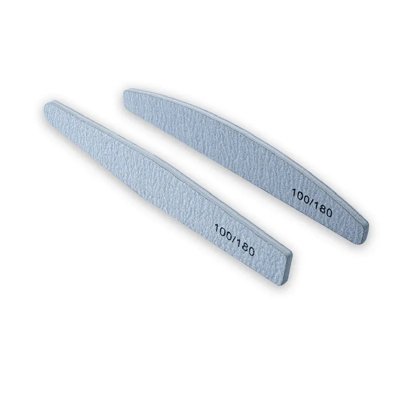 100/180 Double Disposable Nail File Emery Board Wood White Small File