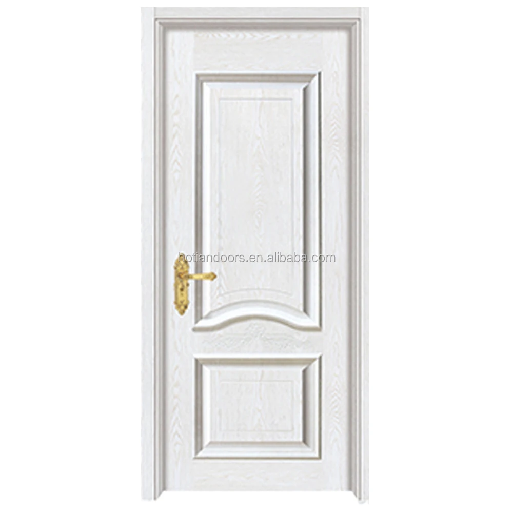 China Hot Sale Pvc Wooden Door Residential Pvc Wooden Entry Double Door Flat Teak Pvc Wood Main Door Designs