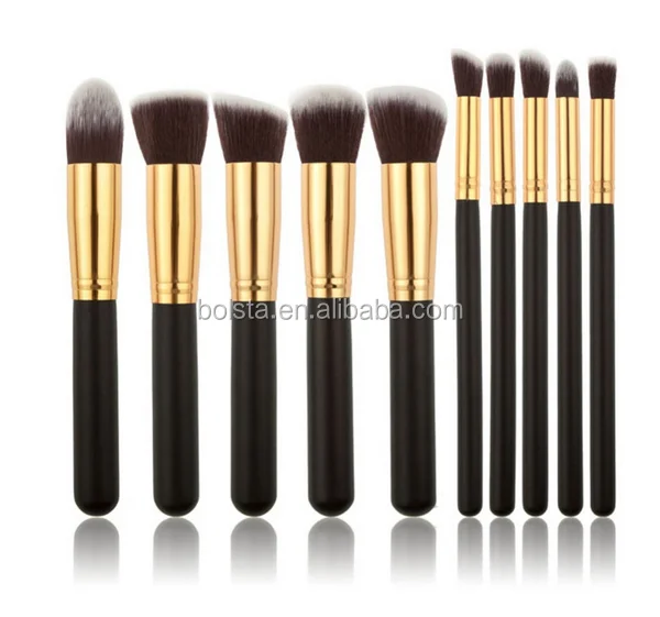 Разноцветные наборы кистей для макияжа оптом 10 шт.