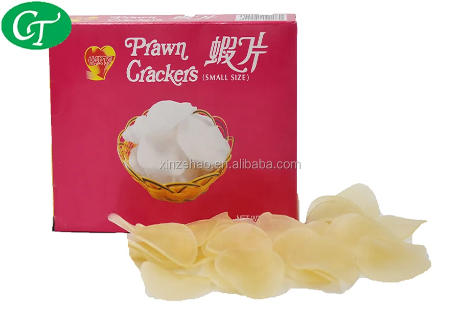
Uncooked Dried Prawn Crackers Seafood fried Snack 227g White Color 