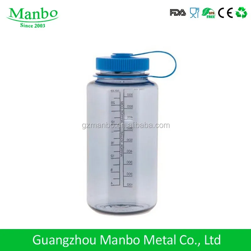 Factory Wholesale Hot Sale BPA Free Wide Tritan 1000ml Plastic Nalgene Water Bottles With Cap