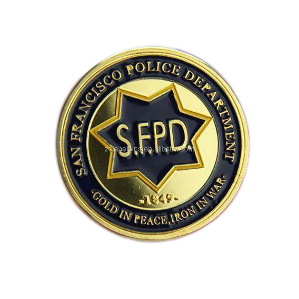 custom challenge coin san francisco police department challenge coin