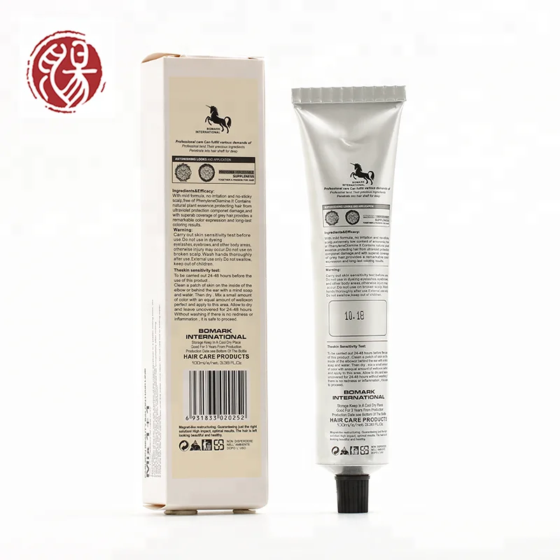 Bio-plant Ammonia Free Natural Ppd Professional Salon Dye Brands Organic Hair Cream Dye Color