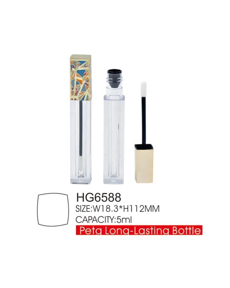 3D printing custom square empty PETG cosmetic lip gloss tube