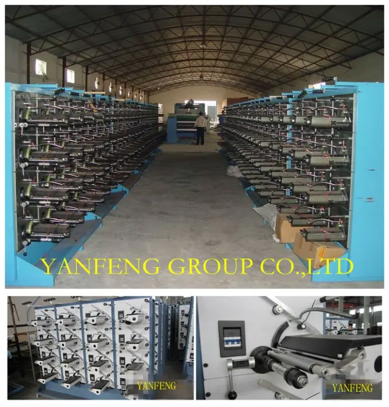 Cam type automatic bobbin winding machine for pp pe flat yarn