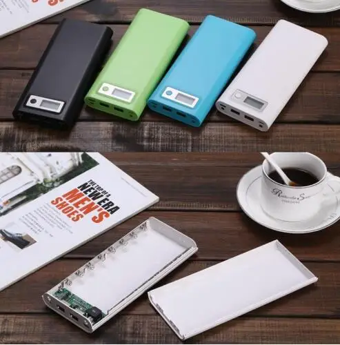 NEW Power Bank 2 Ports 8x18650 DIY Portable Battery Power Bank Shell Case high capacity powerbanks