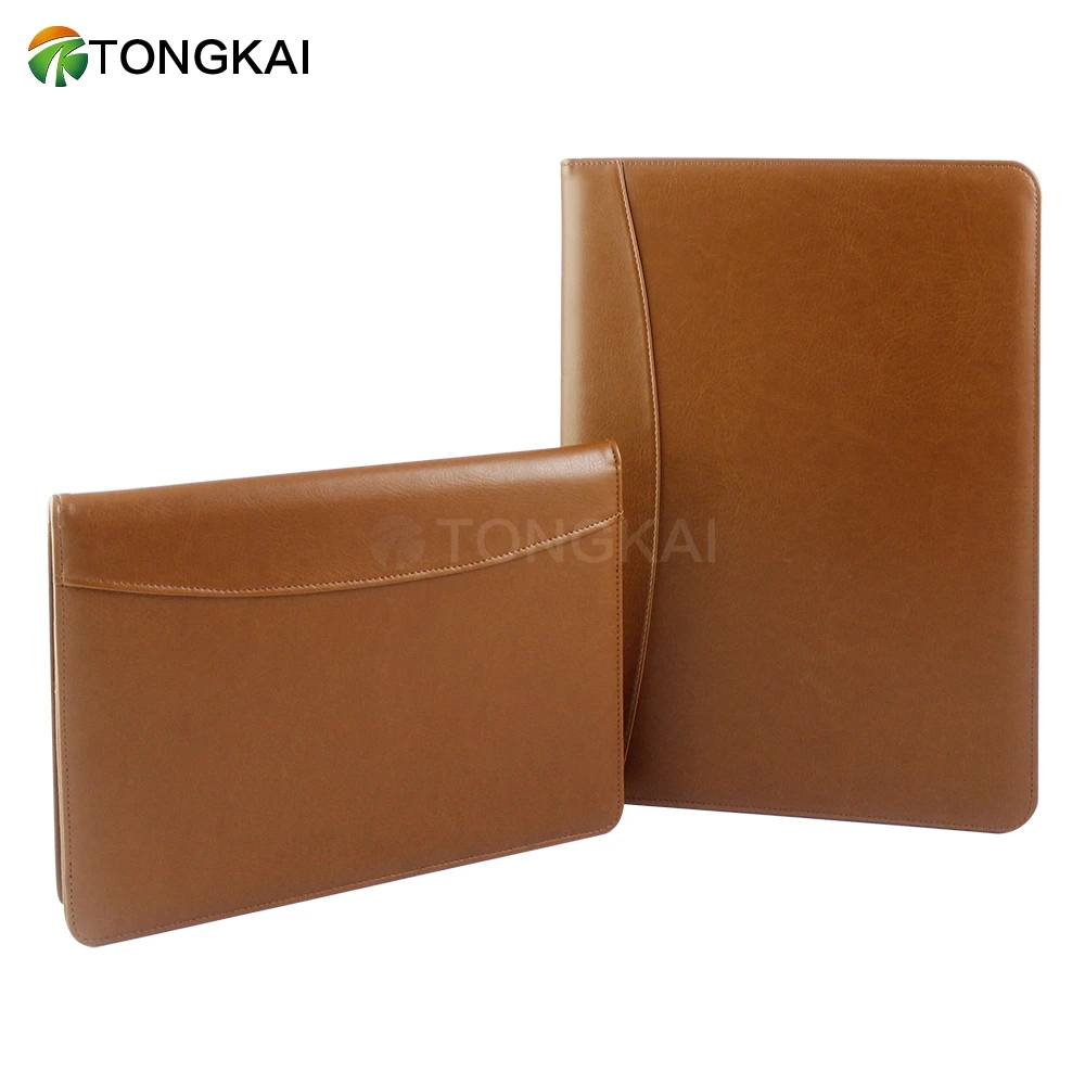 Legal size creative imitation leather folder design a4 leather portfolio folders