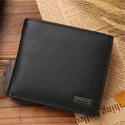 Jinbaolai брендовый складной мужской кошелек из натуральной кожи с карманом для монет