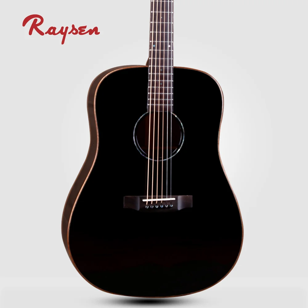 Handmade Chinese Acoustic Guitar Black Acoustic guitar Wholesale factory price Custom Brands Color