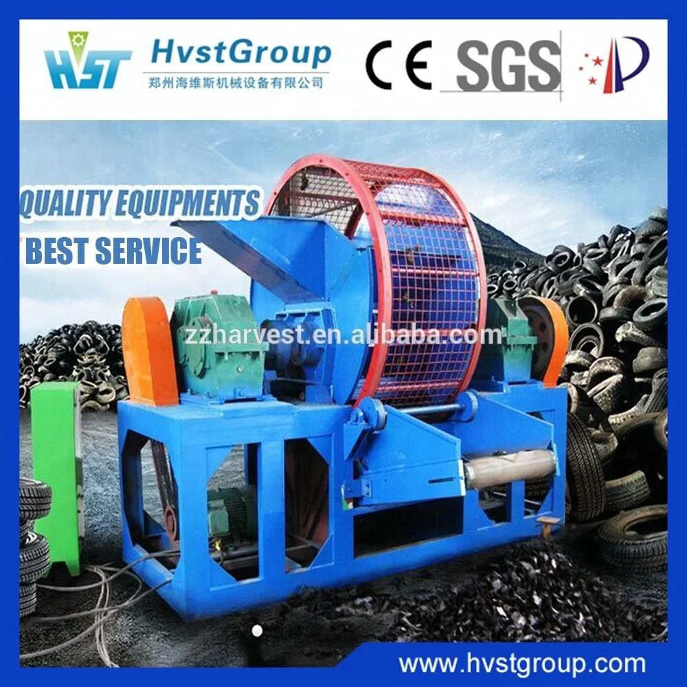 used tire shredding machine for rubber powder, large capacity !