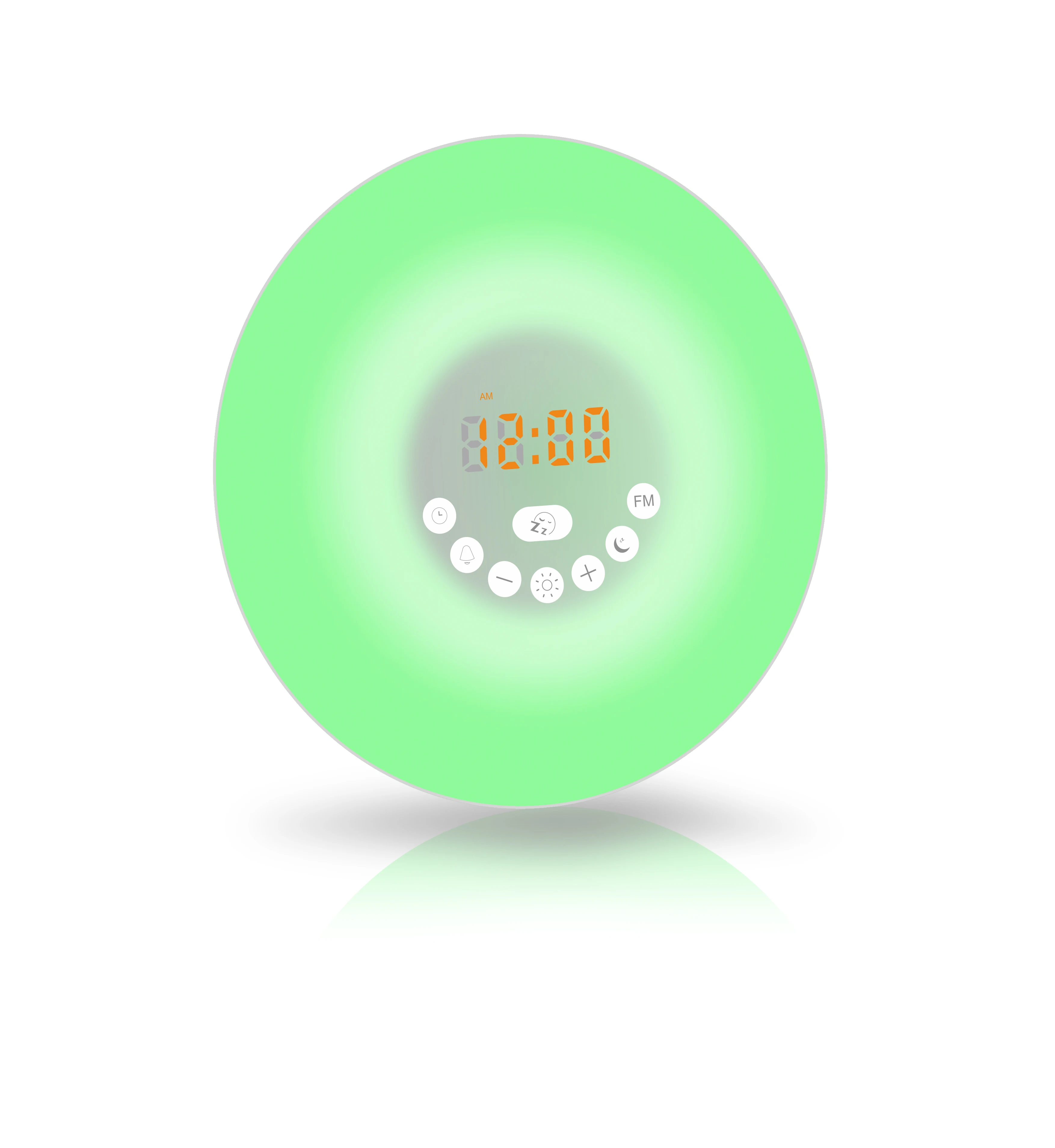 
digital fm radio alarm clock with LED display wake up/sleeping night light 