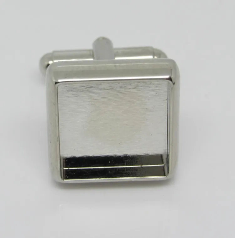 DIY jewelry metal cuff link tray brass custom square cufflink blanks