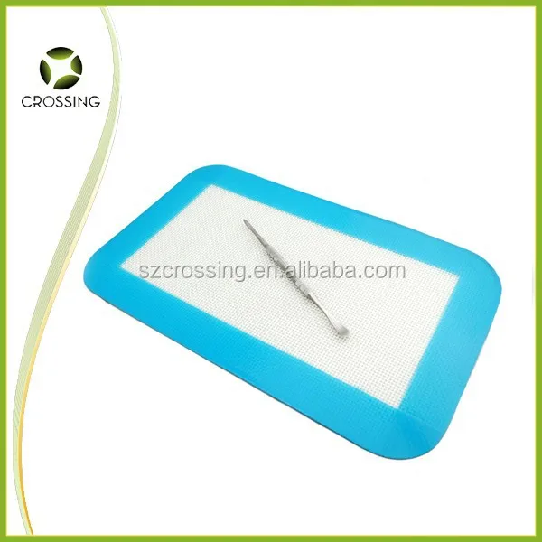 
Hot Sale food grade non stick custom silicone wax mat slick bho wax concentrate pads for sterilization tray. 