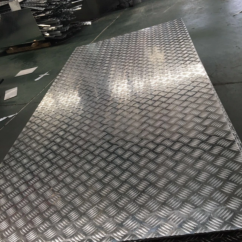 Stock aluminium checker plate big 5 bars patterned material for walking floor trailer