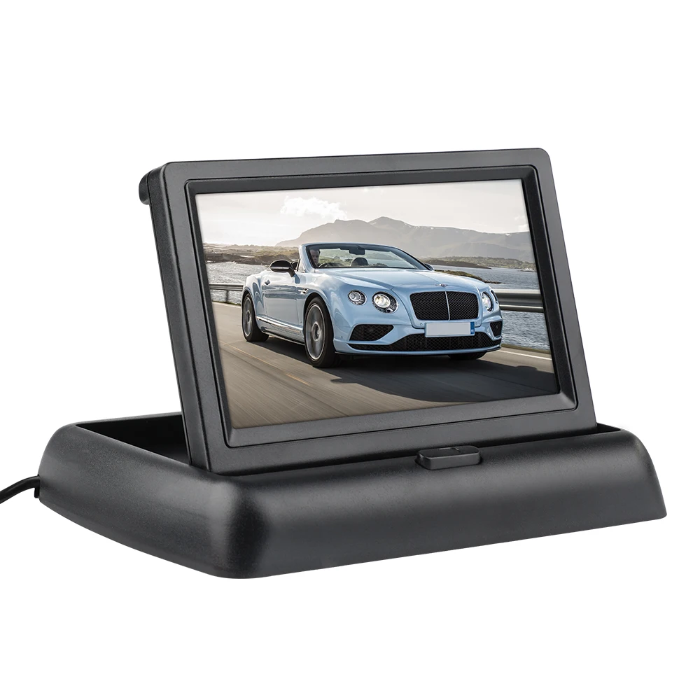 Factory Wholesale 4.3 inch Car Monitor with Two Channel Video Input TFT LCD Monitor