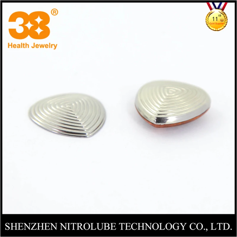 Nitrolube health triangle stainless steel 4000 gauss magnetic nano bio scalar energy heart pendant