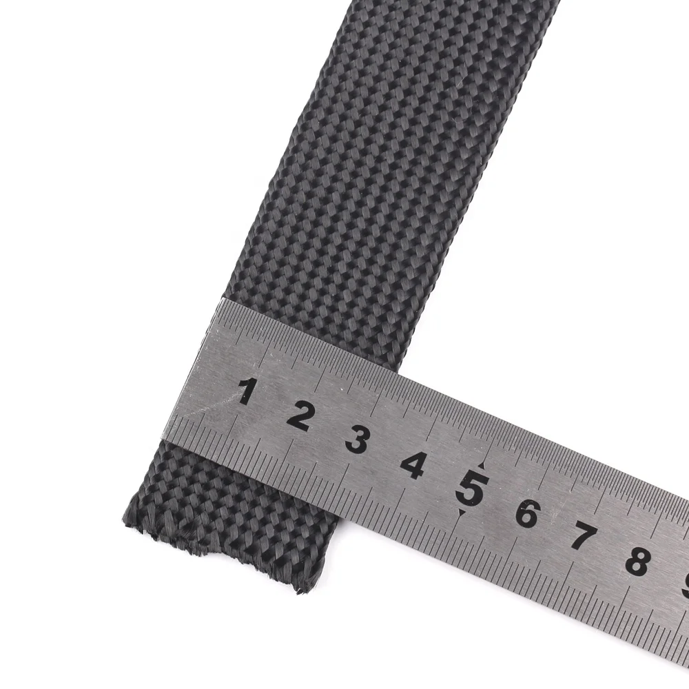 31mm Nomex  Fiber Braided Fire Sleeve Flame Retardant Woven Wrap Around Braided Sleeving