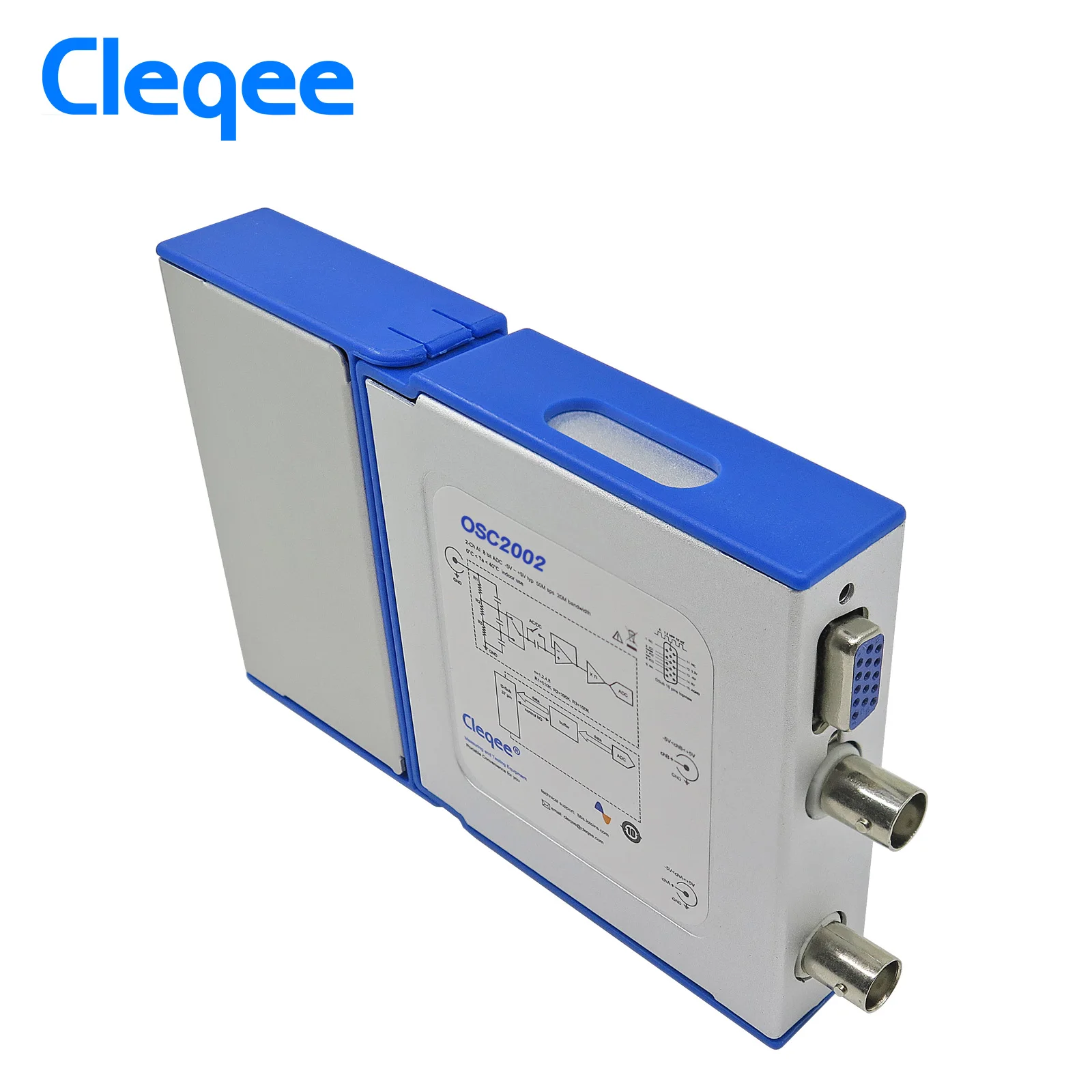 Cleqee C550 PC Virtual Digital Handheld Oscilloscope 2 Channel Bandwidth 50Mhz sampling data 1G with probe USB cable