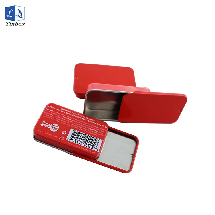 custom printed food boxes Cute empty food cans metal Box gift boxes Sliding Candy Tin