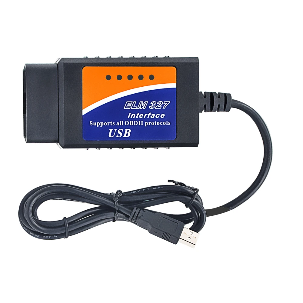 KINGBOLEN ELM327 USB V1.5 Car Diagnostic USB Cable Interface Supports All OBD2 Protocols For Windows ELM 327 USB OBD Scanner