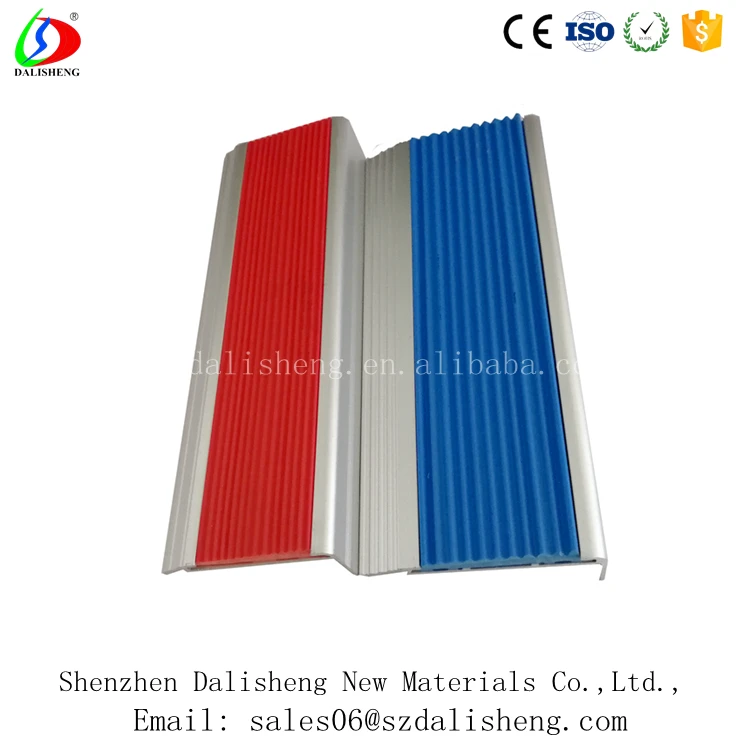 
Various Colour Aluminum+PVC Insert Stair Part Bullnose with Step 