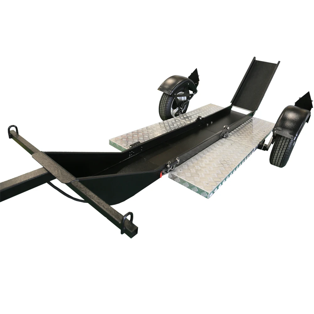 Single Rail Galvanized Motorcycle Trailer Small Foldable Folding Other Trailers Ecocampor Aluminum OEM-014 4.80-12' (OEM) Steel