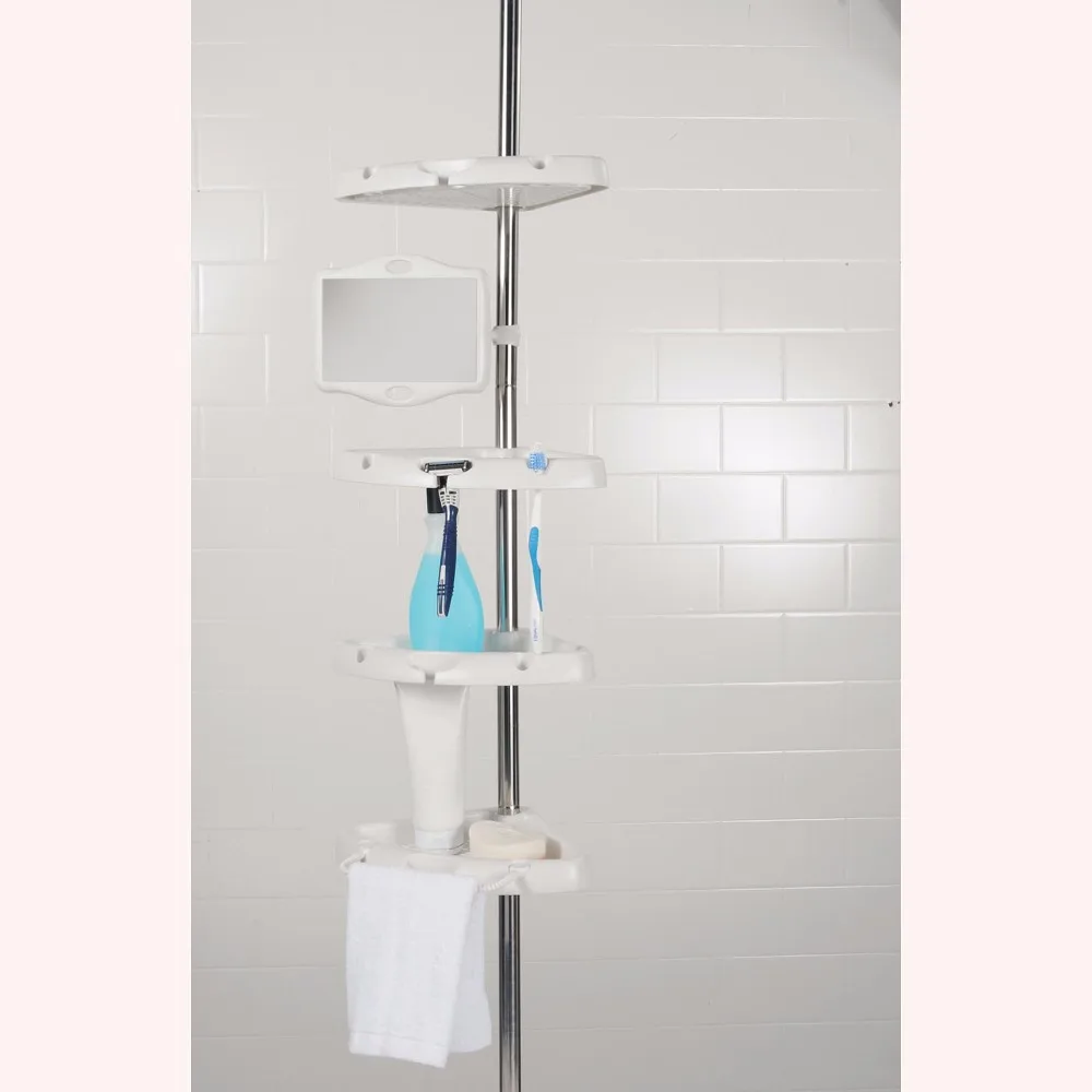 
4 shelf tension pole caddy shelf for shower shower caddy shelf 